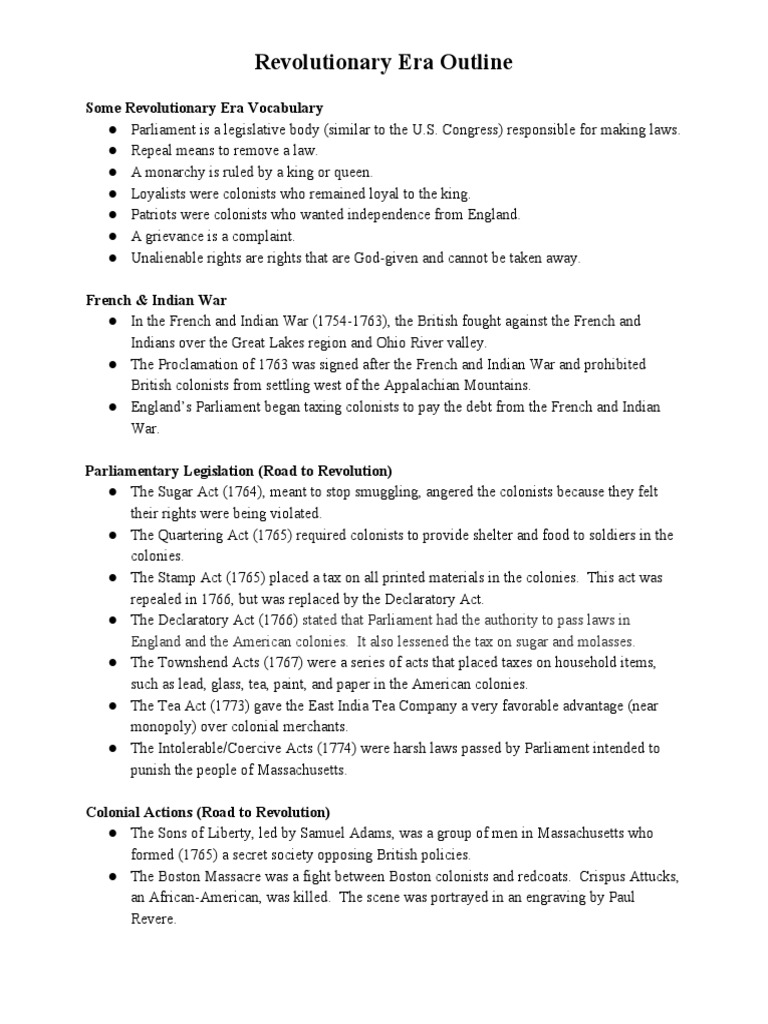 Revolutionary war persuasive essay picture