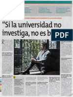 "Si La Universidad No Investiga, No Es Buena": Entrevista A Ricardo Cuenca