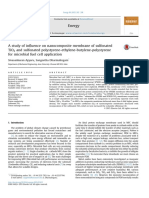 A study of influence on nanocomposite membrane of sulfonated TiO2 and sulfonated polystyrene-ethylene-butylene-polystyrene for microbial fuel cell application