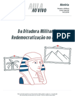  Historia Da Ditadura Militar Redemocratização No Brasil