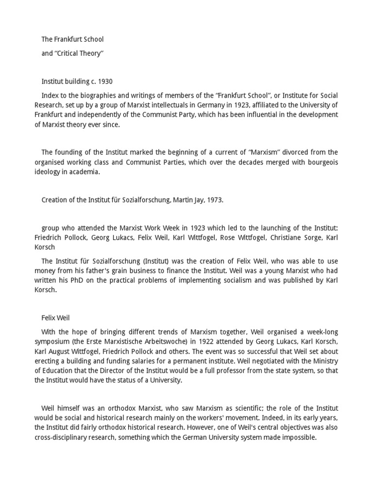 Martin Jay The Dialectical Imagination PDF Frankfurt School Marxism