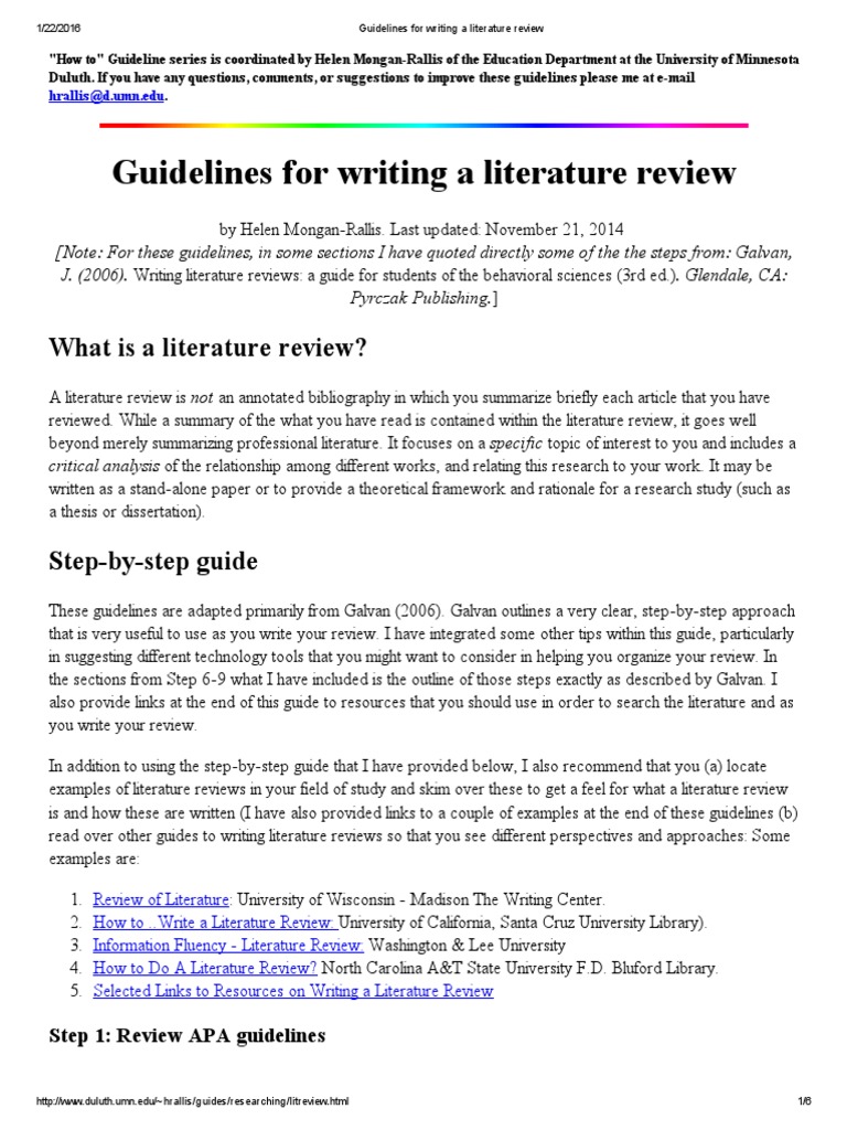 literature review in academic writing