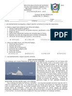 Examen Reuperación Bloque I Grado 1o.