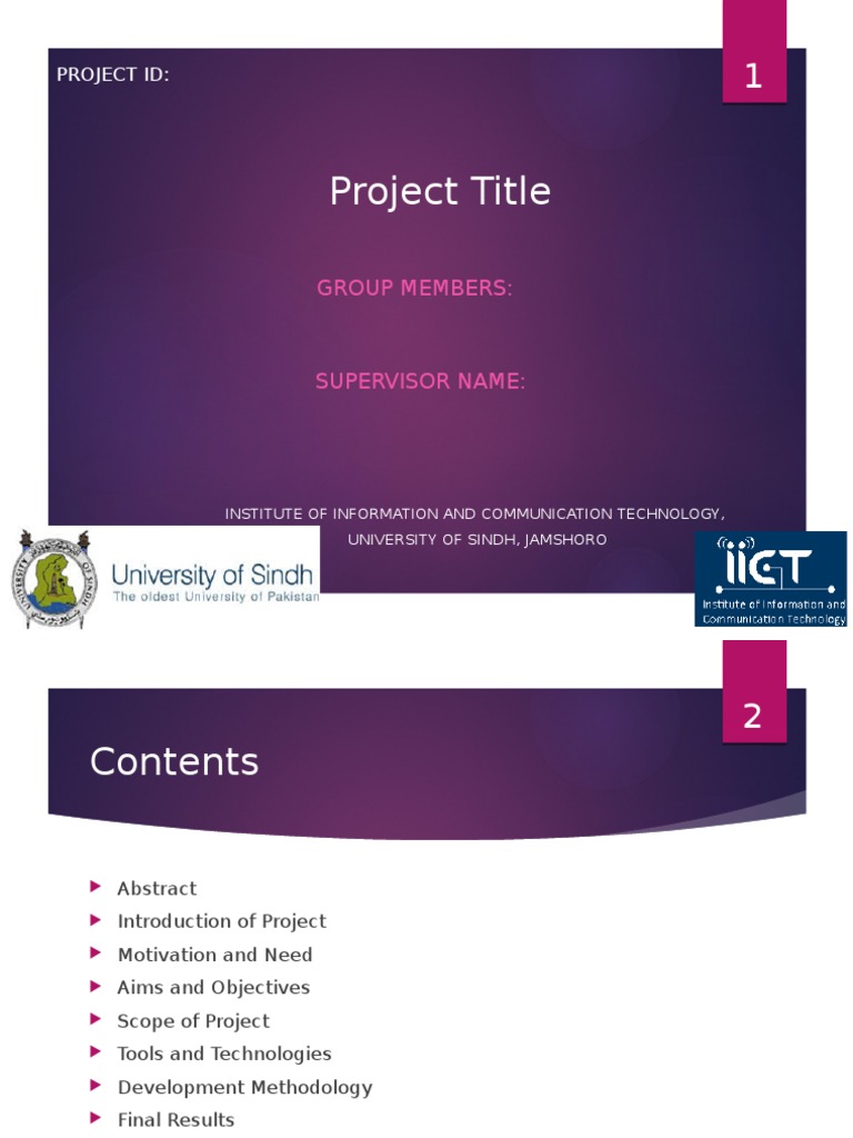 FYP Project Presentation Template | Use Case | Systems Science