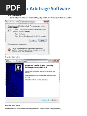 Forex Arbitrage Software Installation Computer Programs User - 