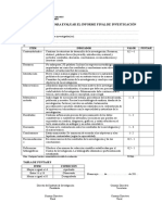 Evaluacion de Informe de Investigacion Uncp