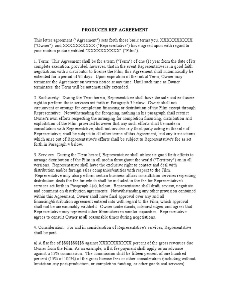 173-Producer Rep Agreement | PDF | Arbitration | Jurisdiction