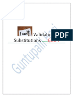 Validation - Substitution by Guntupalli Hari