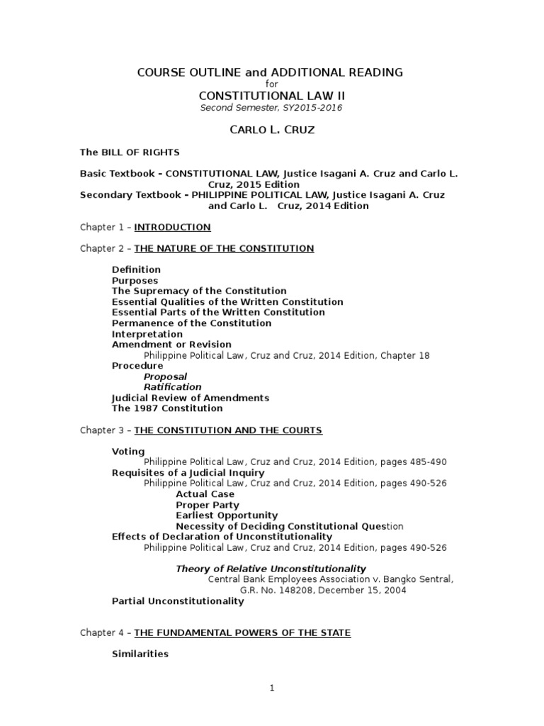 Constitutional Law II Syllabus | PDF | Due Process Clause | United ...