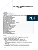 Activităţi Şi Teste Pentru Orientarea Profesională A Tinerilor