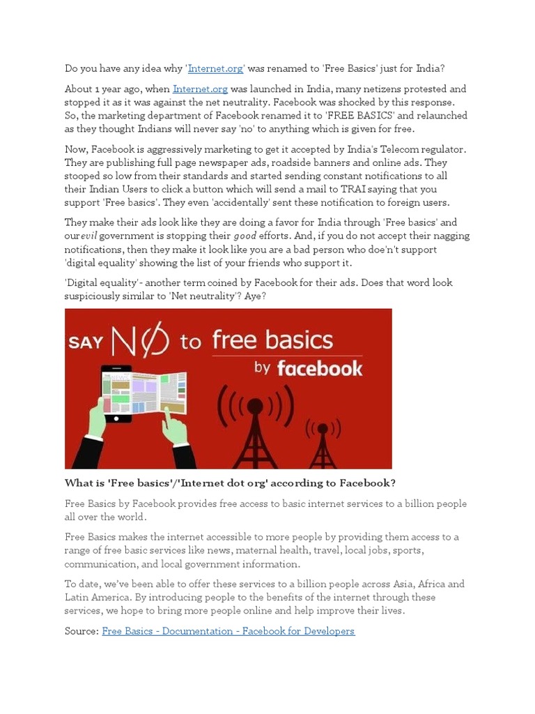 Net Neutrality | PDF | Net Neutrality | Facebook