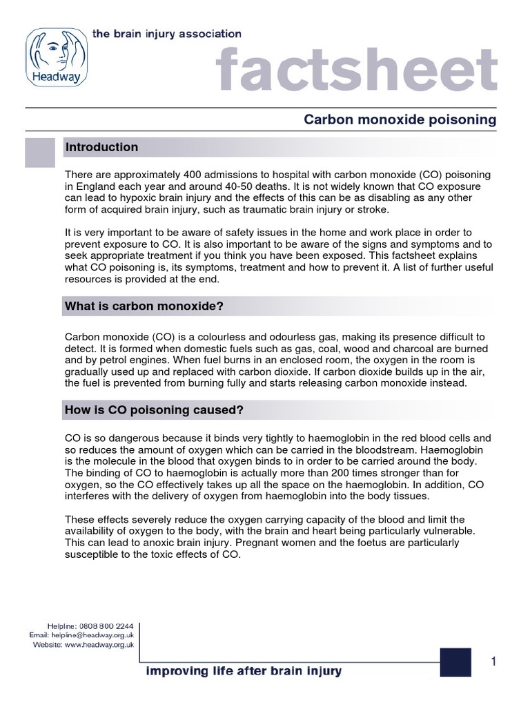 Carbon Monoxide Poisoning | PDF | Hemoglobin | Carbon Dioxide