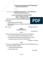 Machine Drawing 1st series question paper 2015