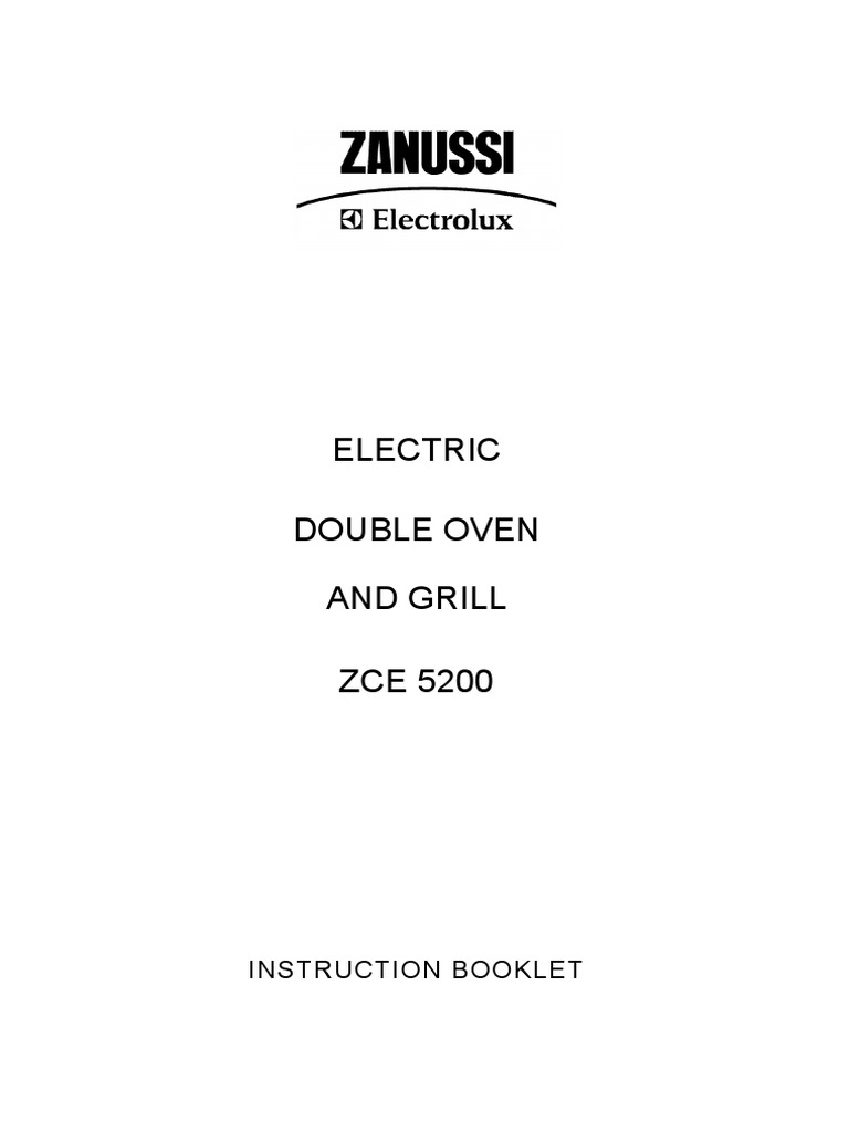 A Comprehensive Guide to Operating the ZCE 5200 Electric Double Oven