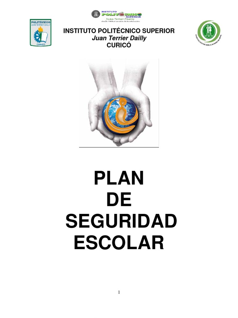 Plan de Seguridad Escolar | PDF | Defensa Civil | Peligros