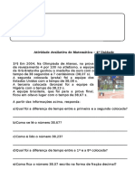 Avaliação de Matemática 5º Ano 4º Bimestre 5