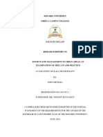 Research Report On Solid Waste Management PDF