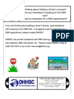 Thinking About Getting A Driver's License? Are You Interested in Studying For The DMV Test? Need An Interpreter For A DMV Appointment?