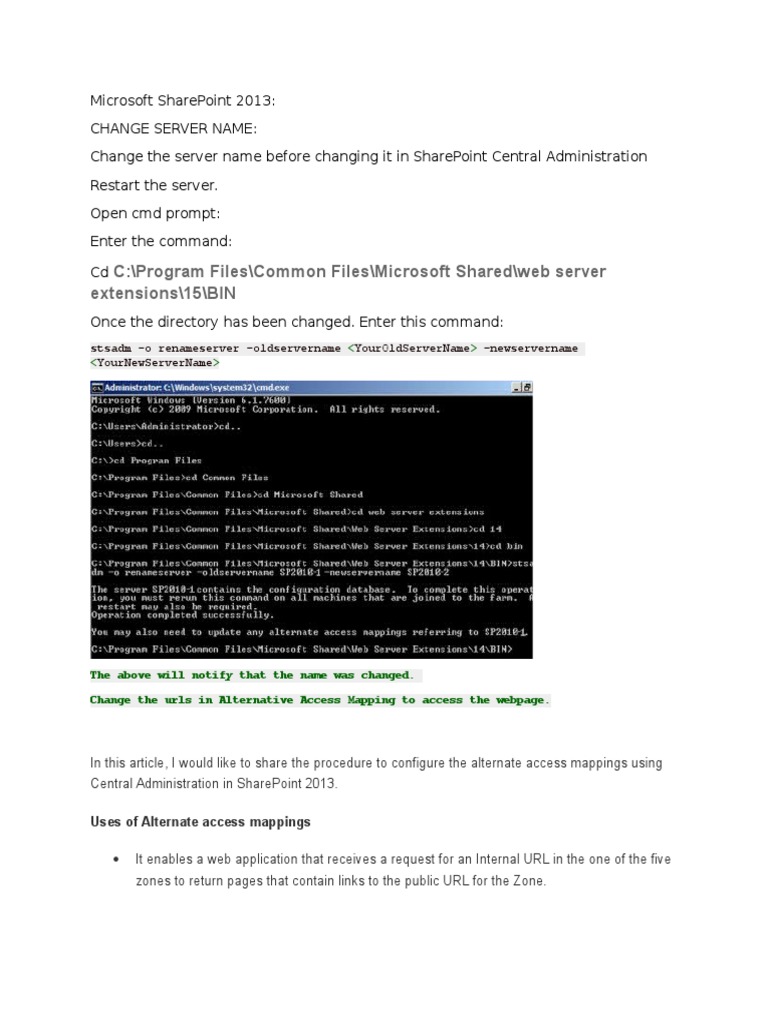 Configuring AAM in SharePoint 2013 | PDF | Share Point | Web Server