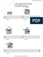 Major Seventh Chord Forms CAGED Sequence: Form G Form A