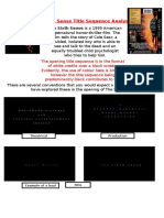 The Sixth Sense Title Sequence Analysis