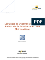 Estrategia de Desarrollo Integral y Reducción de la Pobreza en Lima Metropolitana