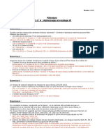 Réseaux TD N° 4: Adressage Et Routage IP: Exercice 1