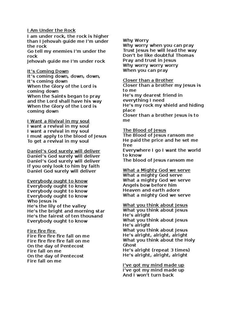I Am Under The Rock Pdf Born Again Jesus