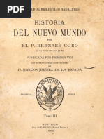 Historia Del Nuevo Mundo Bernabe Cobo
