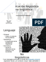 Comunicación Lingüística y No Lingüística