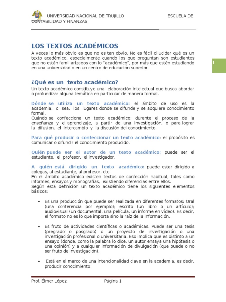 Ejemplos de Textos Académicos | PDF | Conocimiento | Science