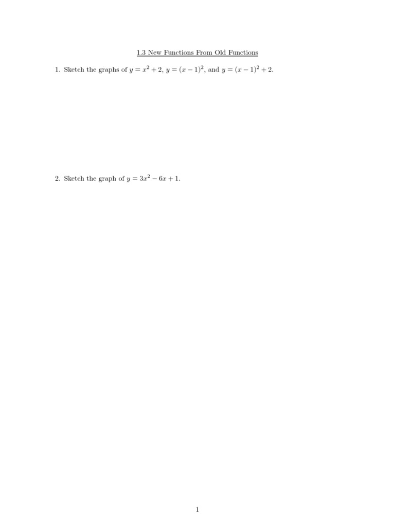 Transforming Functions: Shifts & Compositions | PDF