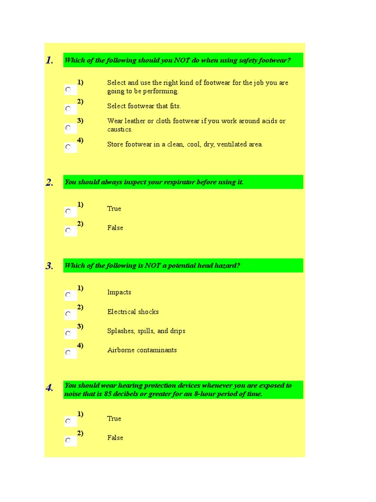 PPE'S Test Personal Protective Equipment Safety