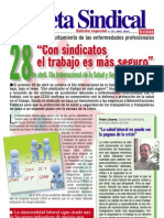 15. Gaceta Sindical Especial 28 de Abril Dia Internacional de La Salud y Seguridad en El Trabajo