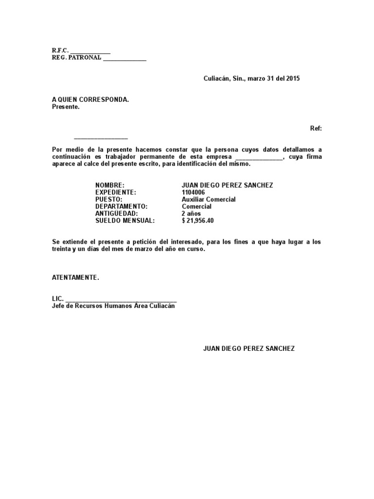 Carta De Ingresos Ejemplo  Recipes Blog r