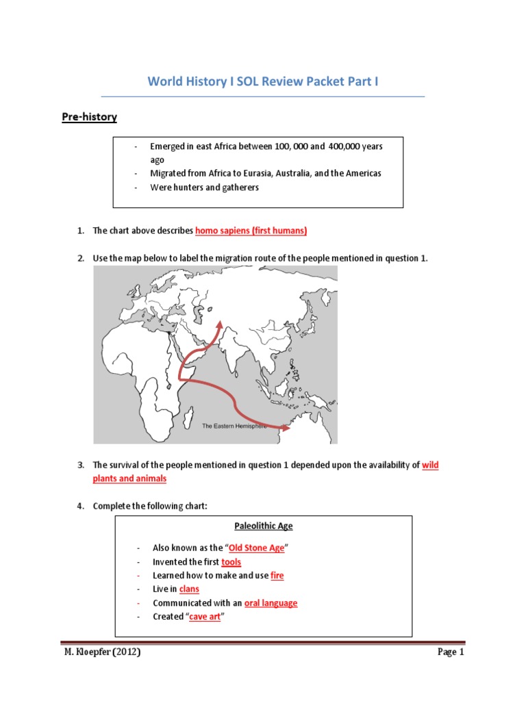 World History I Sol Review Packet Answers Middle Ages Ancient Greece
