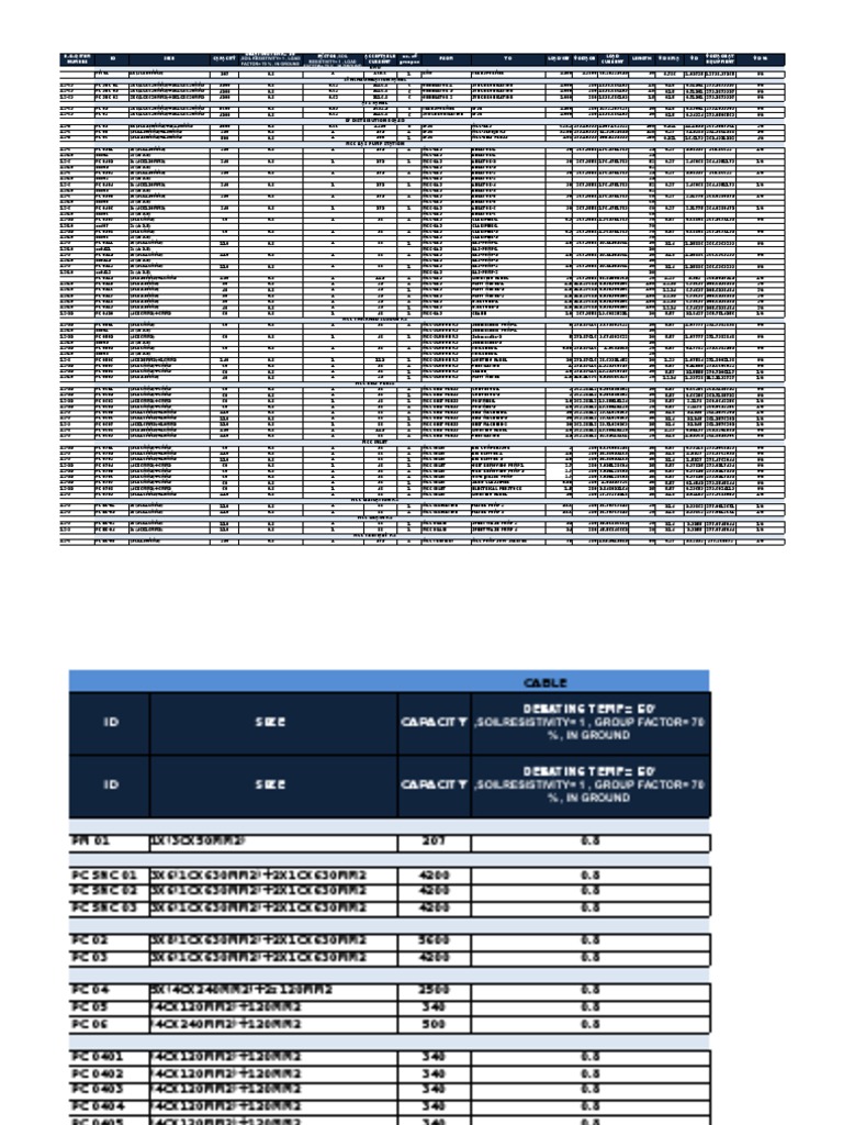 Cable Schedule Sample Pump Electric Power