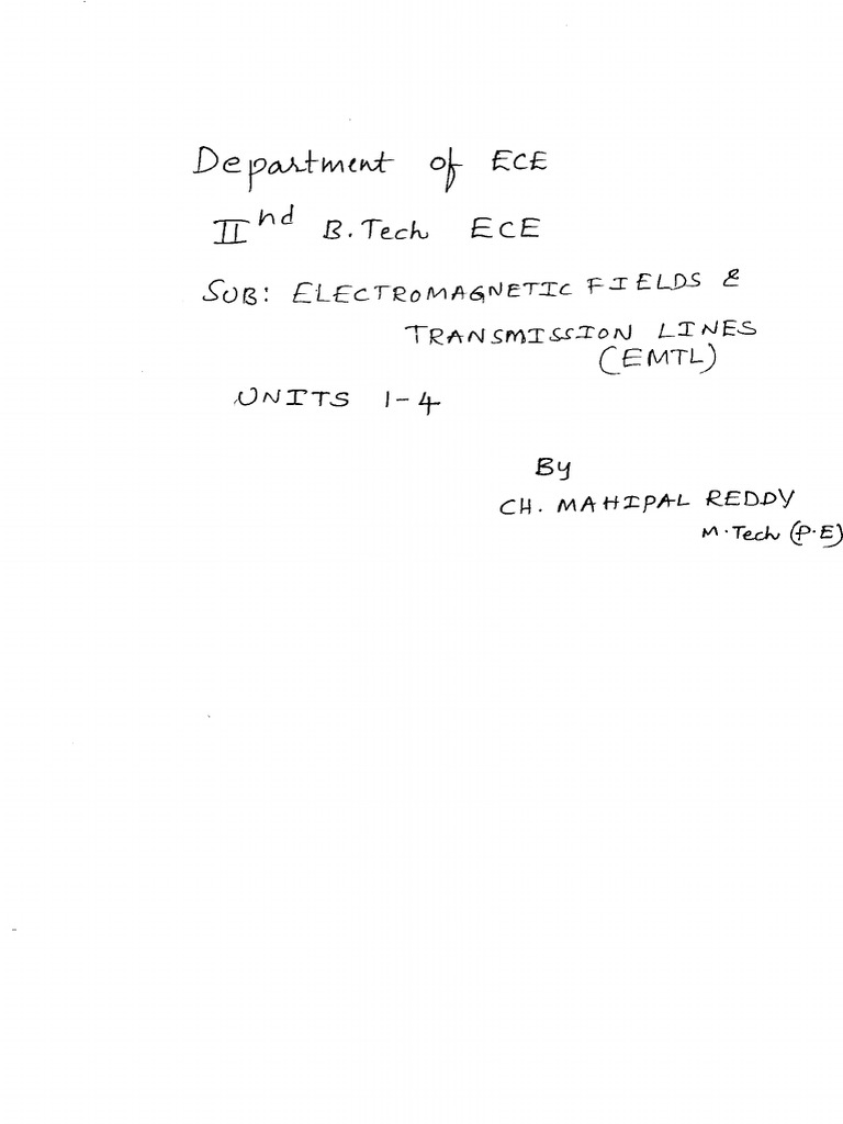 Ece 2 2 Emtl Unit 4 | PDF