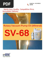 Double Distilled Organic Rotary Vacuum Pump Oil