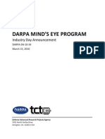 DARPA Minds Eye Industry Day Announcement 15 March 2010