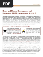 Analysis of MMDR Amendment Act