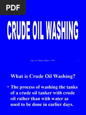 Crude Oil Washing 