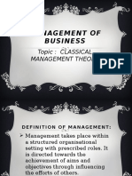 Calssical Management Theory Presentation