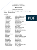 DSE Economics Minutes Meeting Microeconomics GE1