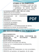 Do Inventário e Da Partilha