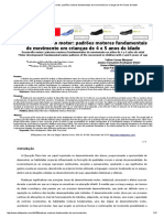 Desenvolvimento Motor - Padrões Motores Fundamentais de Movimento em Crianças de 4 e 5 Anos de Idade