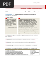 teste de avaliação