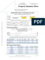 Property Summary Sheet: I. Unit Pricing