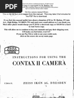 Download Zeiss Ikon Contax II Manual by EdwardMonte SN296397497 doc pdf