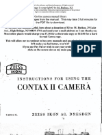 Zeiss Ikon Contax II Manual